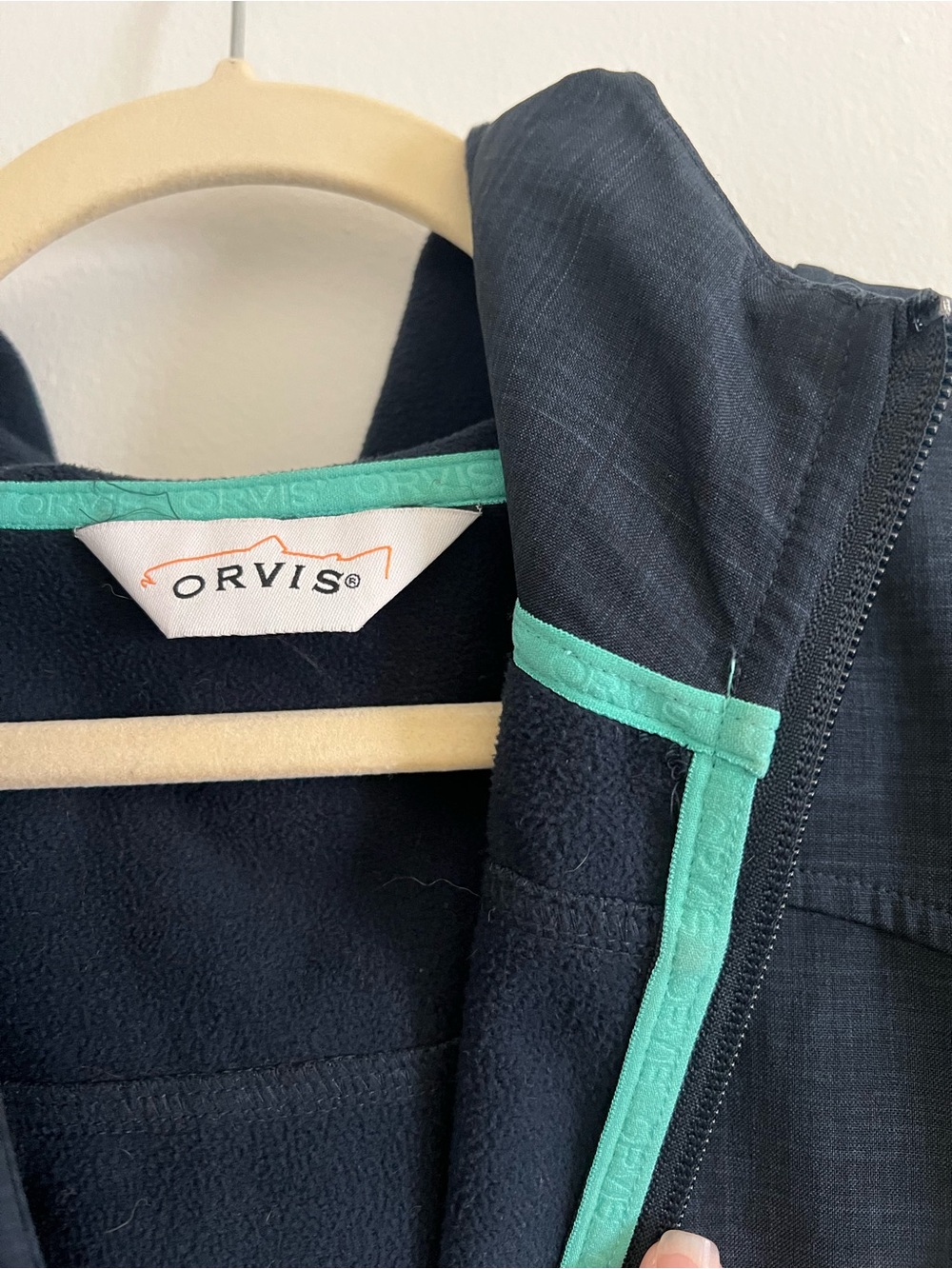 Orvis Women's Black Jacket with Mint Trim
